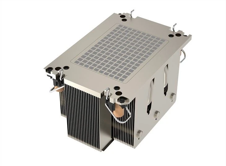 Aluminum Zipper Fin Copper Plate Heat Pipe 2U Server CPU Heat Sink For LGA4189