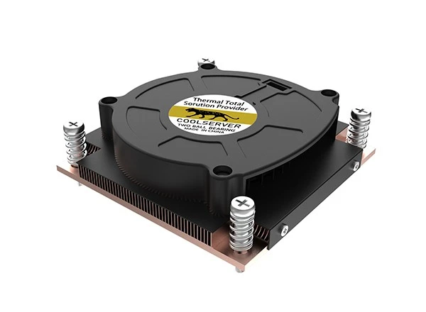 Copper Skived Fin 1U Server CPU Radiator