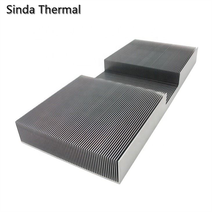 Large Aluminum Skived Fin Heat Sink For Inverter
