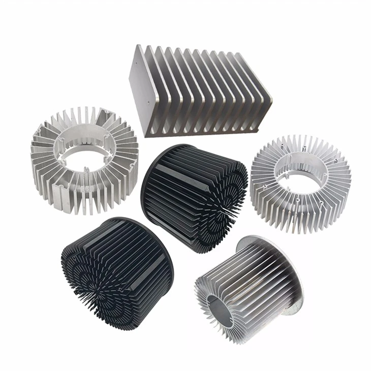Алюминиевый ребристый радиатор для светодиодов
