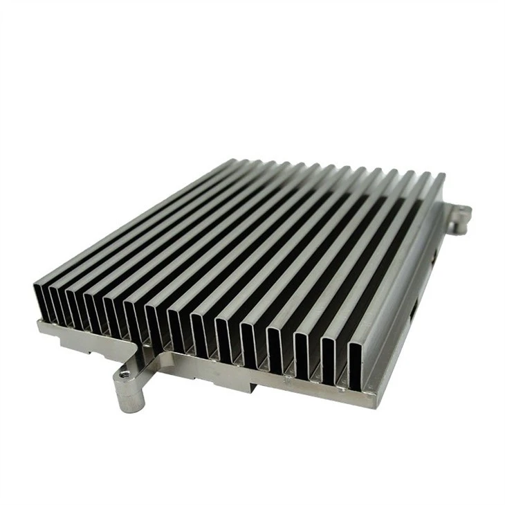 Aluminum Folded Fin PCB Heat Sink With Heat Pipes