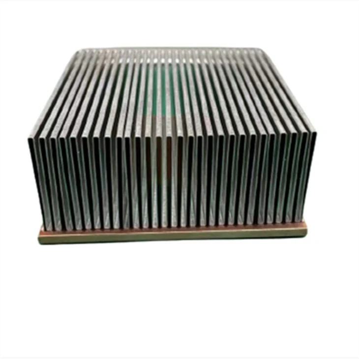Aluminum Folded Fin PCB Heat Sink With Heat Pipes