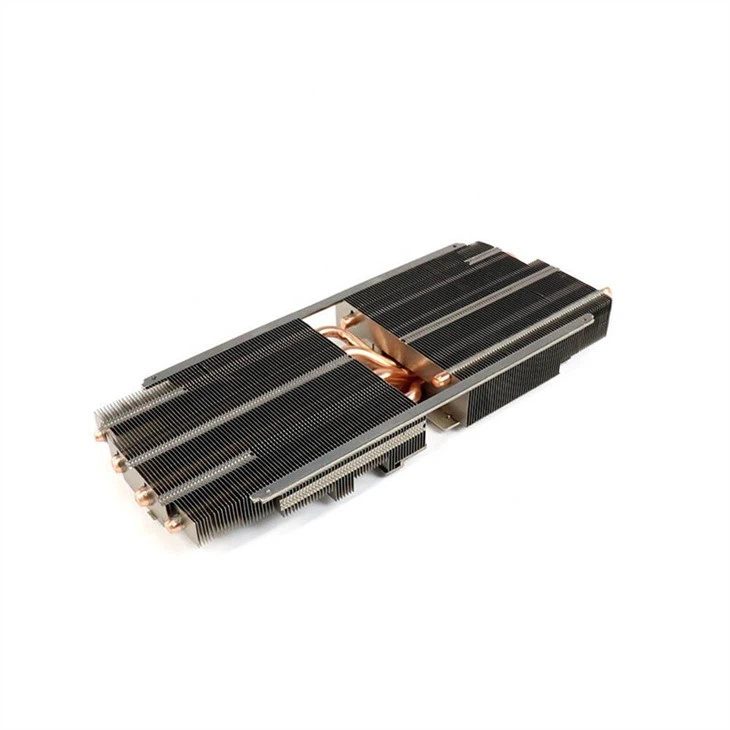 Aluminum Zipper Fin GPU Radiator With Heat Pipes